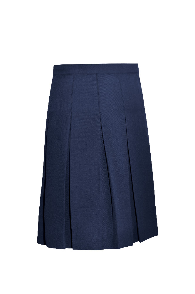 5 Box Pleated Skirt, Navy – Sizes 20-42 Misses