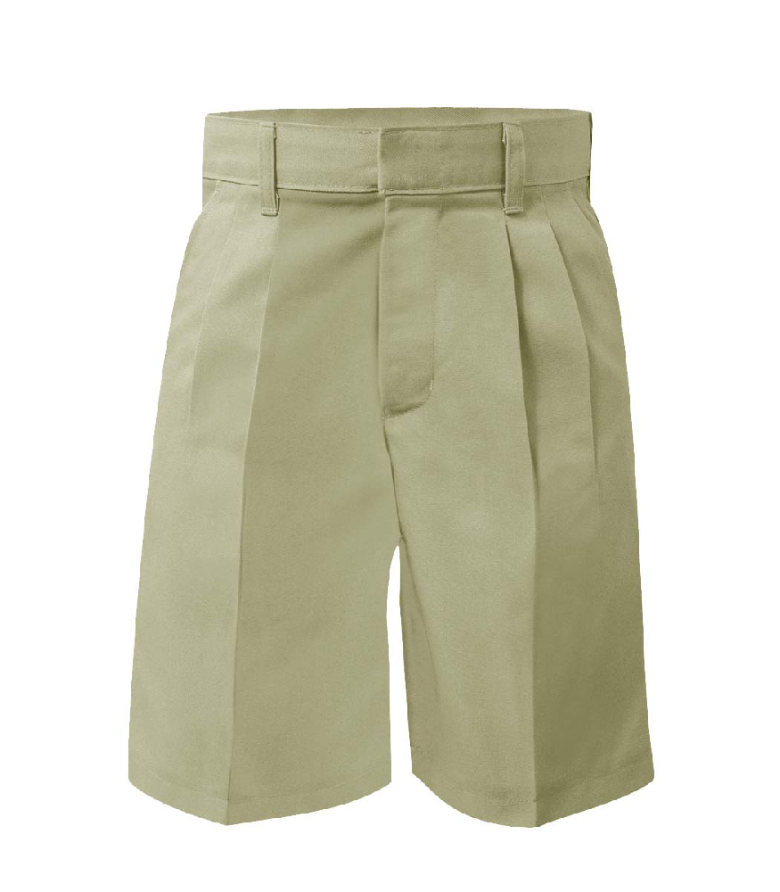Pleated Twill Shorts Khaki – Size 8-16 Regular