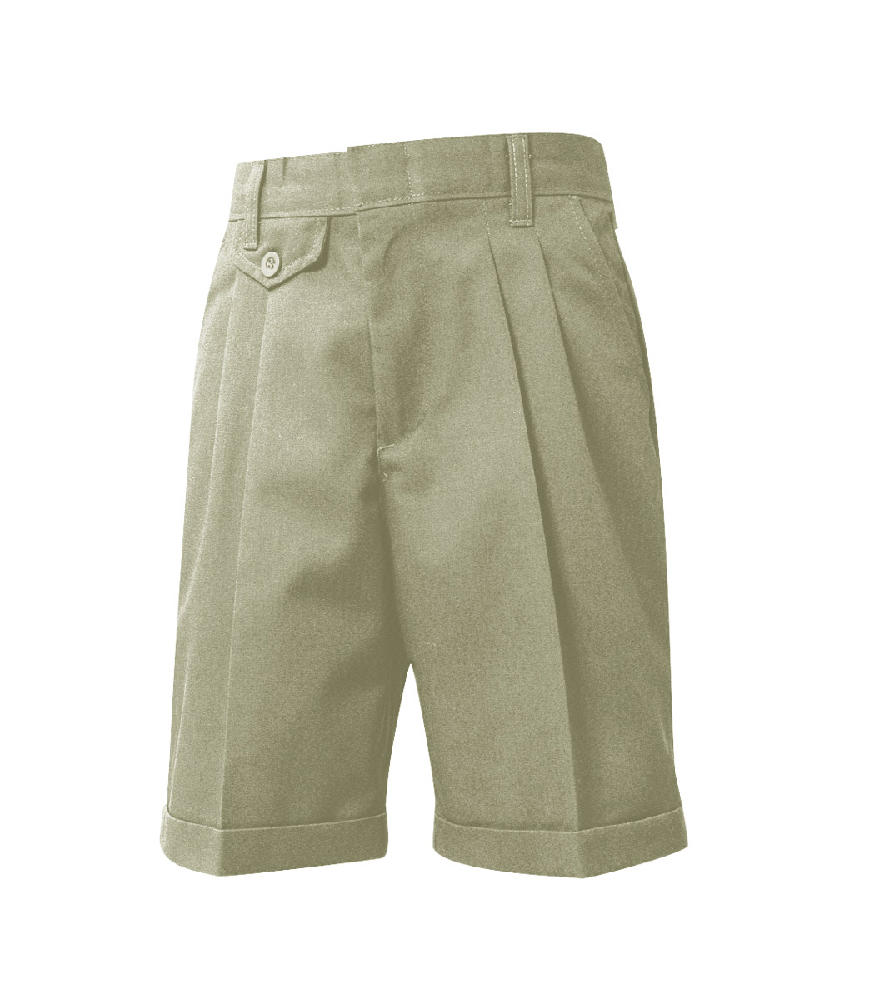Pleated Shorts-Khaki, Girls – Sizes 7-27 Jrs
