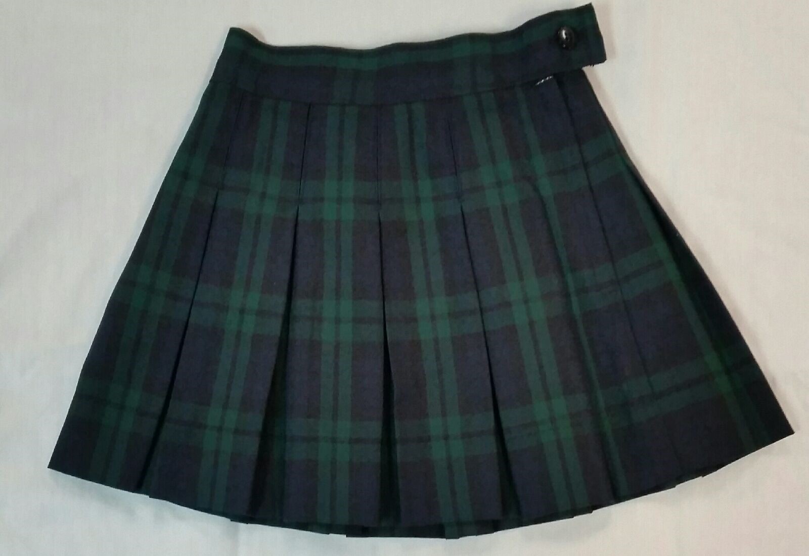 5 Box Pleated Skirt, Hunter Plaid – Sizes 2-18 Youth