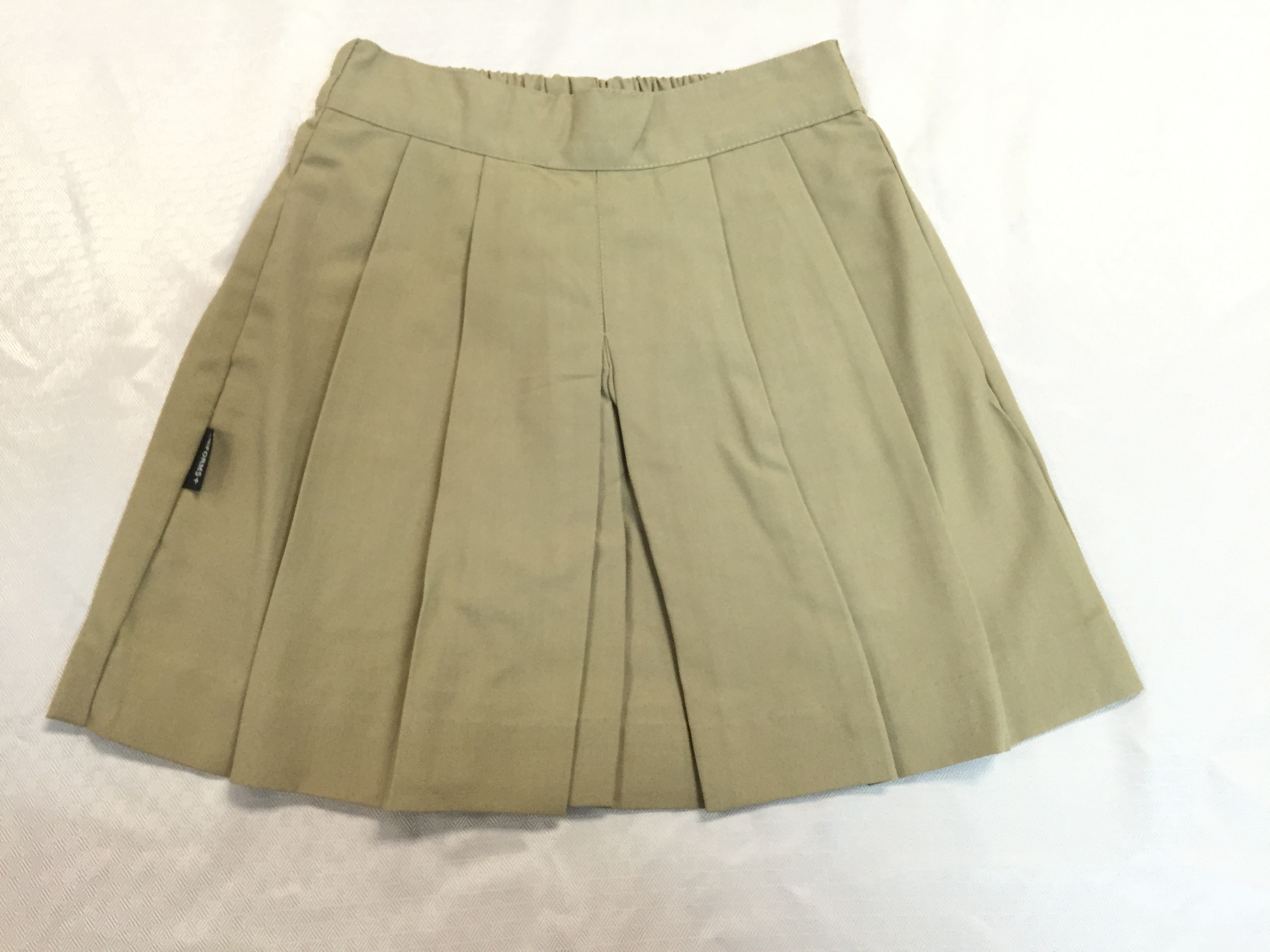 Clearance Pleated Culottes, Khaki – Sizes 2-7 Youth (Sales are Final on Clearance Culottes)