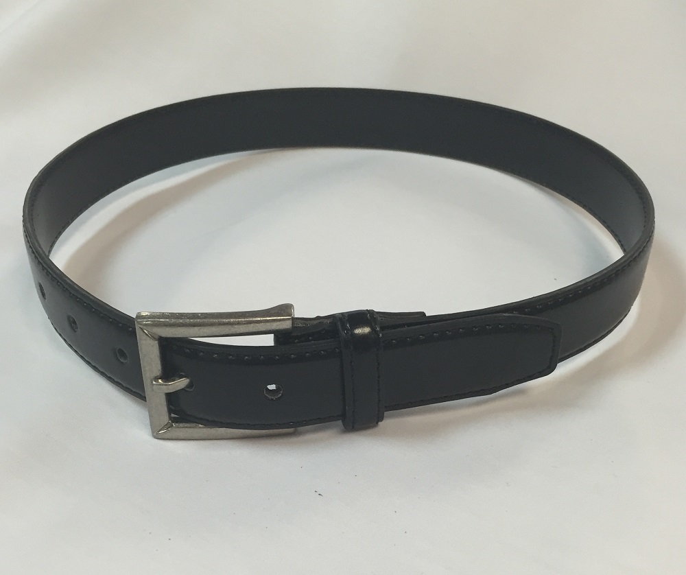 Flat Leather Belt, Black – Size Youth XS – XL (All Sales Final on Clearance Belts)