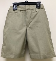 Flat Front Shorts Khaki – Size 3-7 Youth